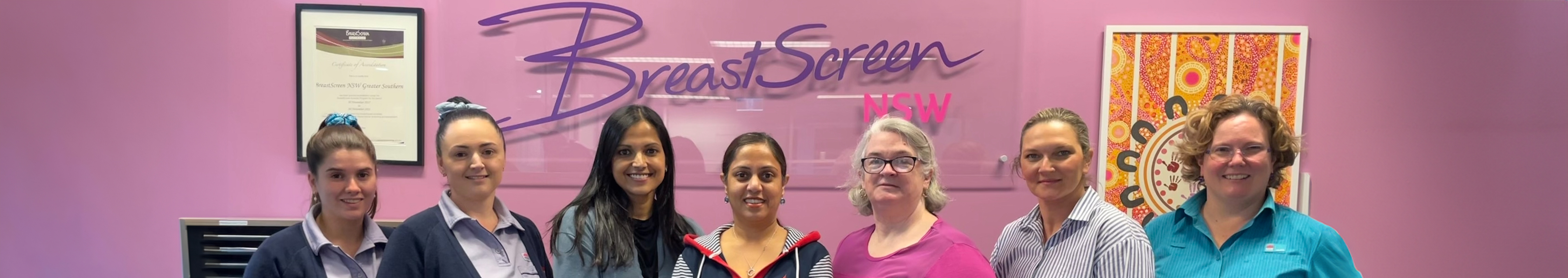 BreastScreen NSW hero staff in a BreastScreen NSW clinic